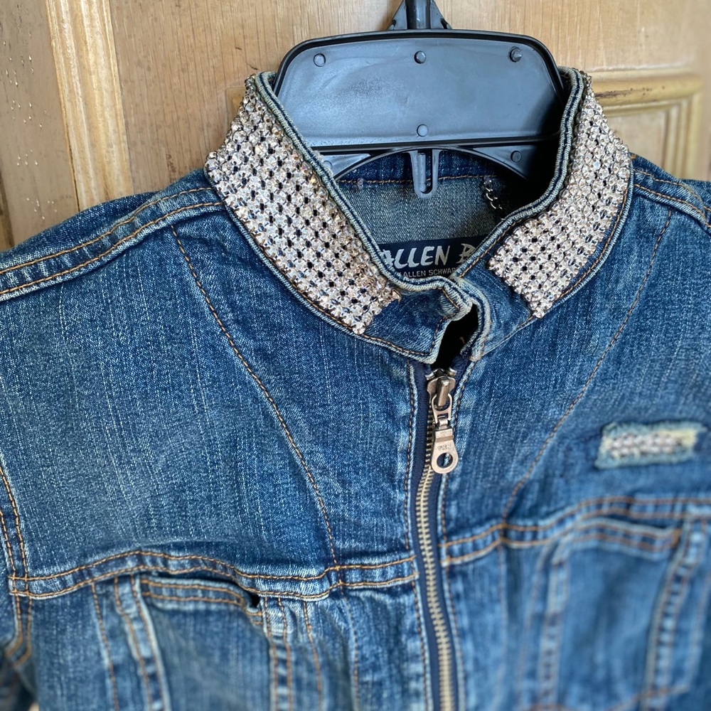 Allen B Denim Rhinestone Jacket - Picture 3 of 7